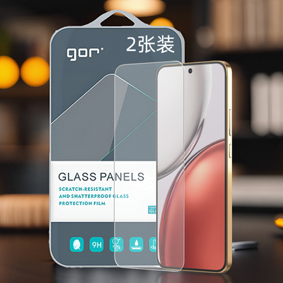 GOR适用honor荣耀x9d电x8c话X7B手X70机X60非X40全X30半X10荧I屏幕透明高清防指纹爆弧边钢化玻璃保护硬贴膜