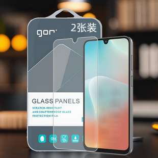 GOR适用Galaxy三星M16手M14机M13电M12话M07高M06清5G透4G明非全半荧屏幕弧边防指纹爆钢化玻璃保护硬粘贴膜