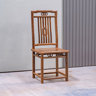 原木家具实木餐椅靠背椅 仙铭源红木家具鸡翅木餐椅办公椅子中式