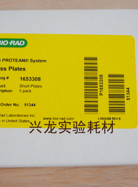 bio-rad1653308伯乐小型垂直电泳玻璃板薄板WB短玻璃板制胶板