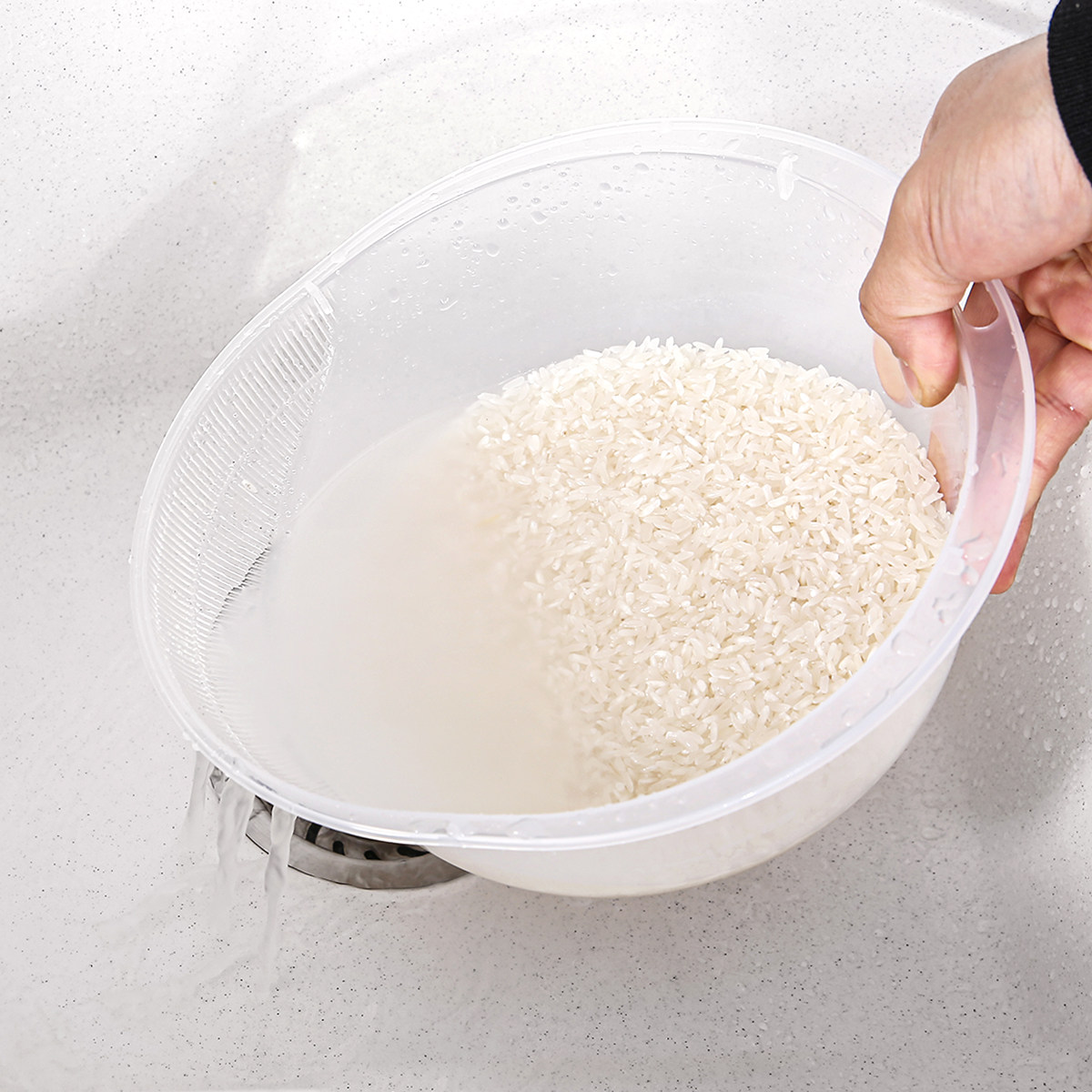 Japan Imported Wash rice basket household Multipurpose Fruit plate dress and wash Vegetable basin Leach basket fruit Basketin the Tableware , Tableware , Fruit bowl/Fruit plate/Hamper  category - from Buy2taobao.com to provide professional Taobao agent buy service