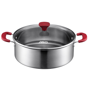 爱仕达火锅锅304不锈钢家用不粘锅加厚大容量电磁炉煤气专用汤锅