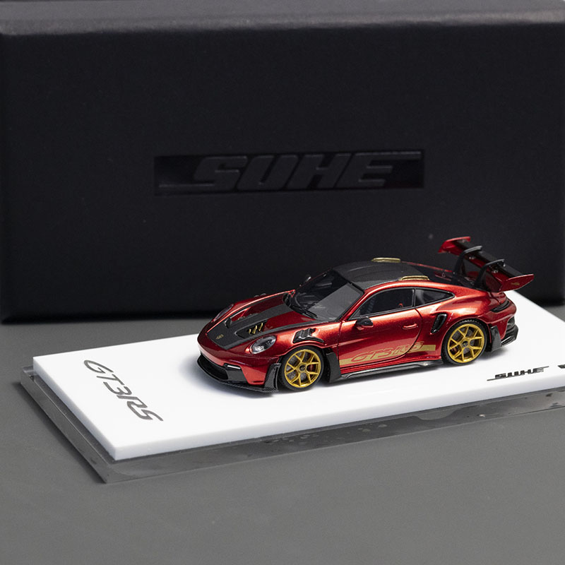 SUHE 1:64保时捷911GT3 RS 树脂汽车模型收藏