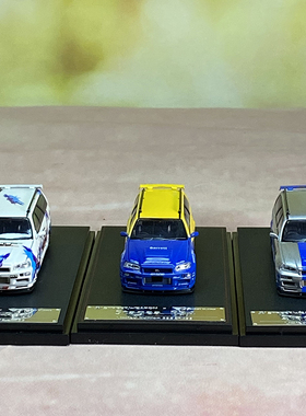 SW1:64 Stagea R34 GT-R Wagon spoon  瓦罐 合金车 汽车 模型