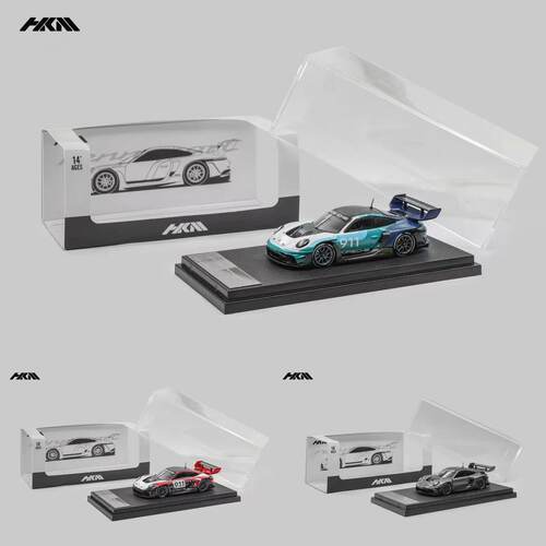 HKM 1:64 保时捷911 (992) GT3 R Rennsport 合金汽车模型