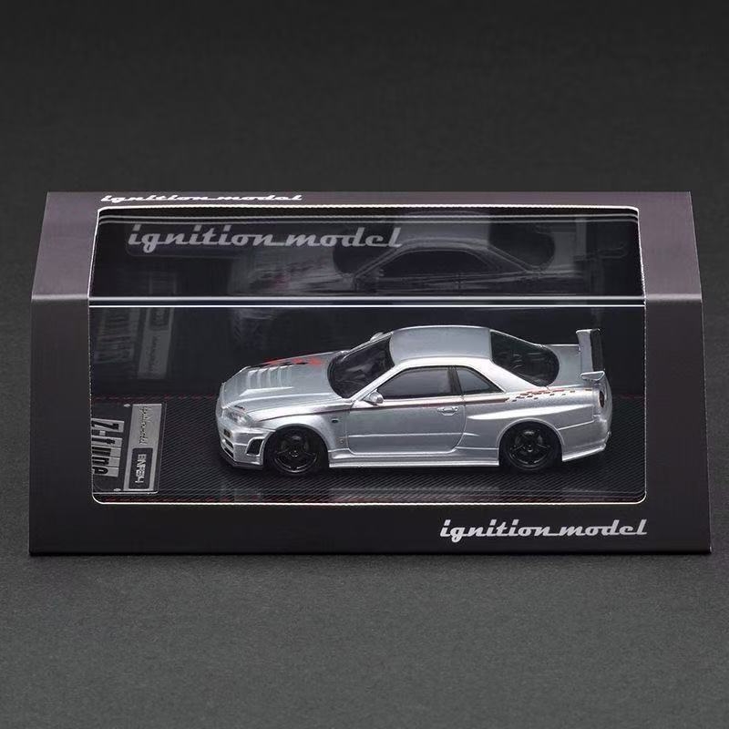IG 1:64 日产NISMO R34 GT-R Z-tune 合金车模型收藏摆件