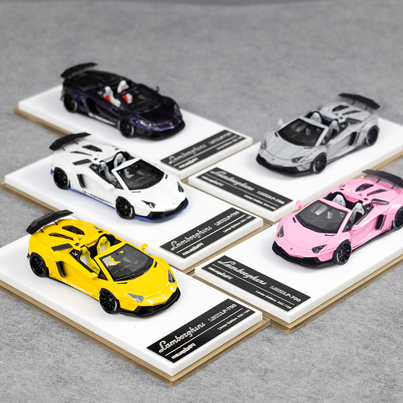 Fine works FW 1:64 LB兰博基尼LP700敞篷版宽体改装树脂车模收藏
