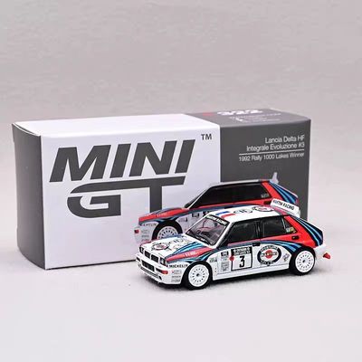 MINIGT 1:64 #322 蓝旗亚Delta HF Evo Martini马天尼3号合金车模