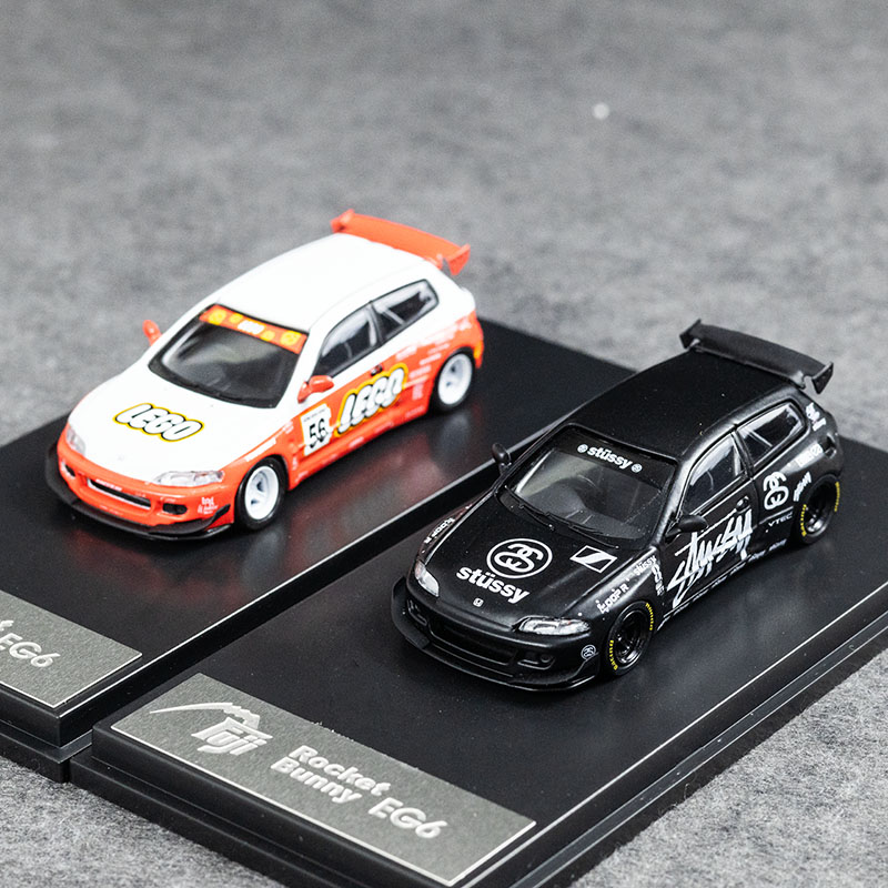 FUJI富士 1:64 火箭兔 本田 思域Civic EG6 JACCS KITTY 合金车模