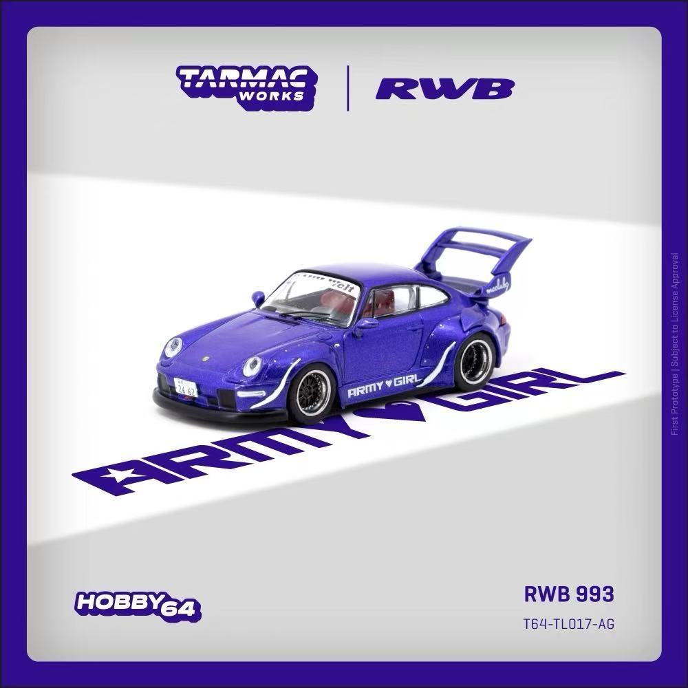 TW 1:64 RWB 993 紫色 合金汽车模型