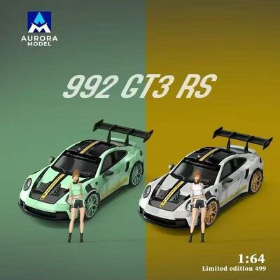 AM 1:64 保时捷 992 GT3 RS 合金汽车模型Aurora Model