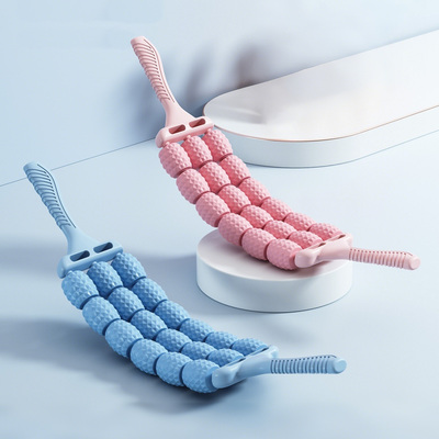 三排可弯曲狼牙棒放松肌肉滚轮