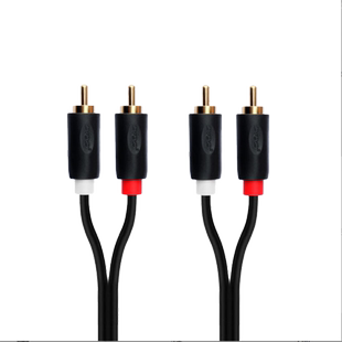 悦智人心 双莲花音频线红白AV线无氧铜2RCA二对二2对2插头发烧信号线接电脑音响功放低音炮音箱连接线