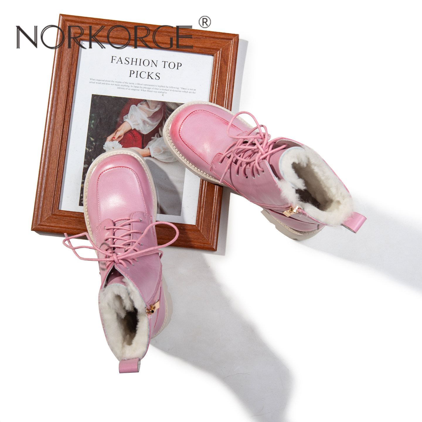 2025新款冬小香风仙女侧拉链厚底全皮全羊毛显高显瘦高跟马丁靴女,女鞋,时尚雪地靴,淘宝优惠券,粉丝福利购,淘宝优惠卷