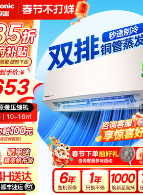 松下空调双排大1匹冷暖变频新1级能效除菌舒适制冷挂机LG9KQ10N