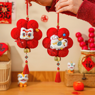 马年装饰布置过年挂饰2026春节新款入户门挂新年挂件门把手氛围感