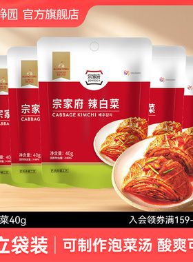 清净园宗家府辣白菜40g*5袋正宗韩式切件泡菜腌制酸菜咸菜下饭菜