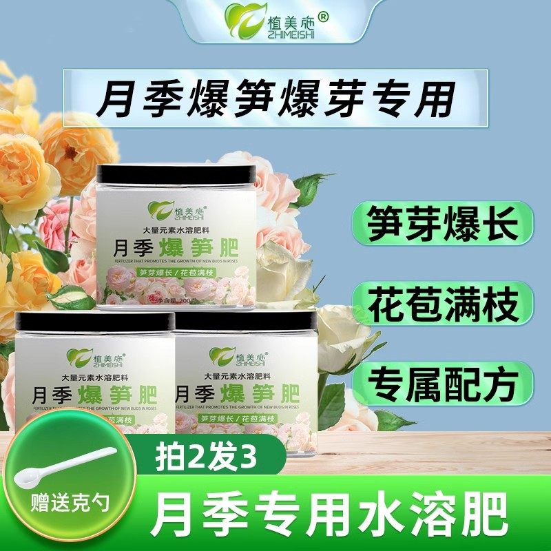 月季爆笋肥月季花玫瑰专用水溶肥促新芽养花苞高钾复合肥开花肥料 - 实物图