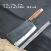 六顺锻打斩切刀家用菜刀砍骨刀厨师专用老式 碳钢烧腊刀分割切肉刀