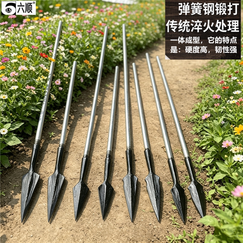 弹簧钢锻打实心尖头撬棒铁锹