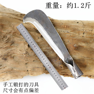 镰刀手工锻打户外柴刀 农用镰刀劈柴刀 砍竹刀老手工刀勾镰刀包邮