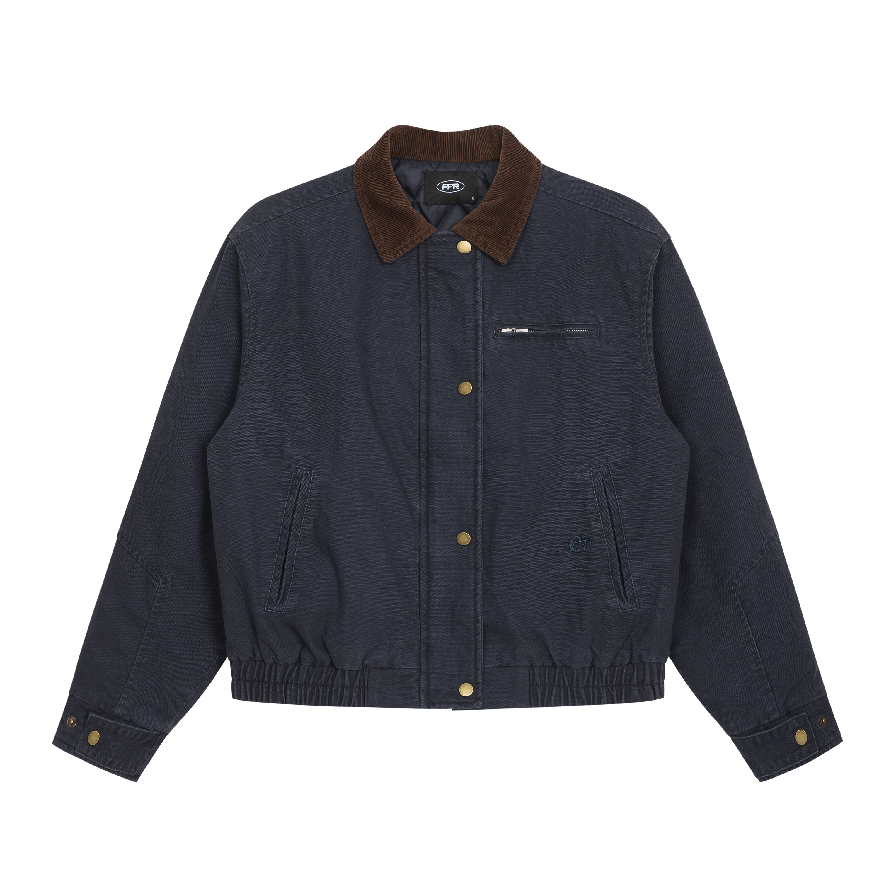 PFR AND灯芯绒翻领工装夹克 水洗做旧加棉外套美式复古底特律棉服