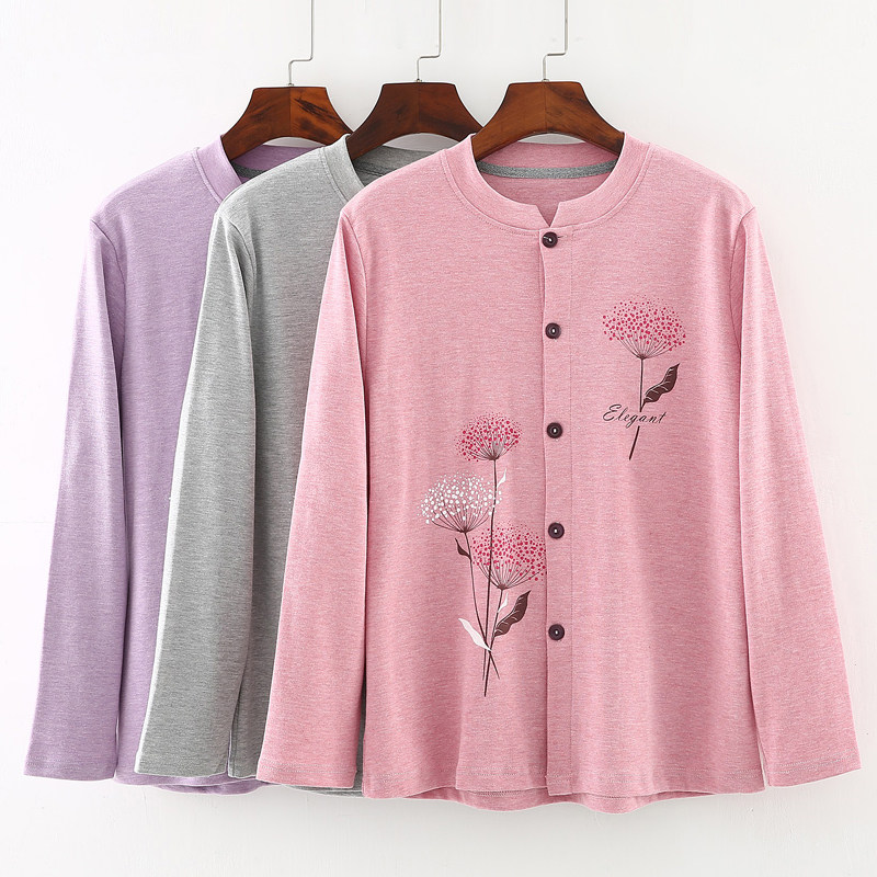 中老年人女棉开衫秋衣加肥大码妈妈对襟系扣开身棉毛衫上衣单件,女士内衣/男士内衣/家居服,保暖上装,淘宝优惠券,粉丝福利购,淘宝优惠卷