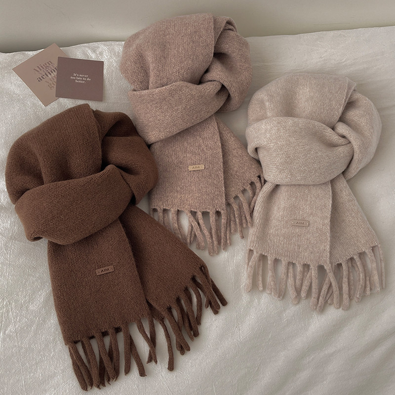 100%羊毛温柔燕麦米细腻软糯加大保暖围巾披肩男女通用送礼围脖韩