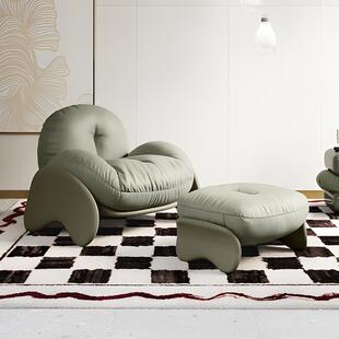 意式 Chair单人沙发客厅轻奢单椅设计师休闲椅阳台躺椅 极简Squash