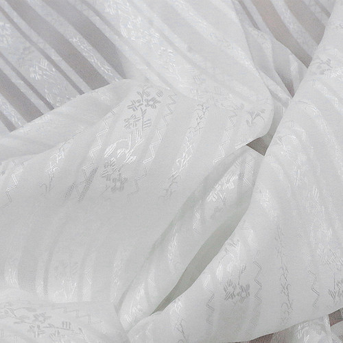 桂花瓣满分真丝缎条绡提花面料 汉服马面裙百褶裙布料幅宽114cm