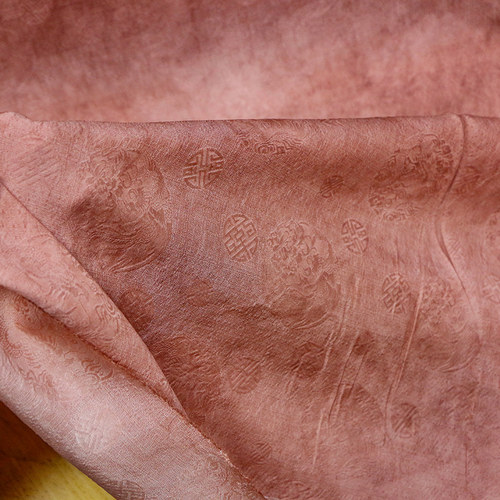 龙凤呈祥传统手工艺炒色真丝布料