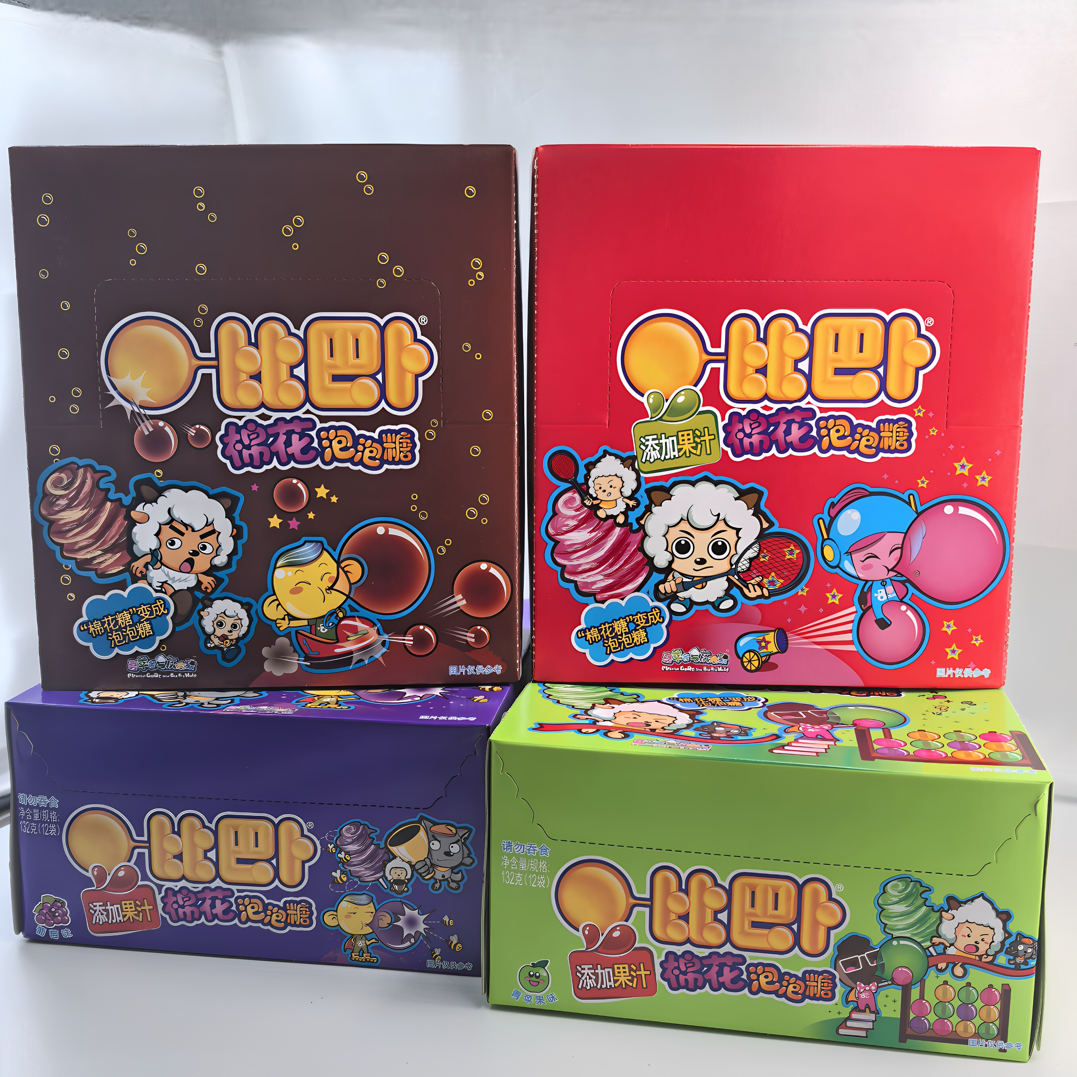 棉花泡泡糖可乐味水果味泡泡糖儿童零食糖果