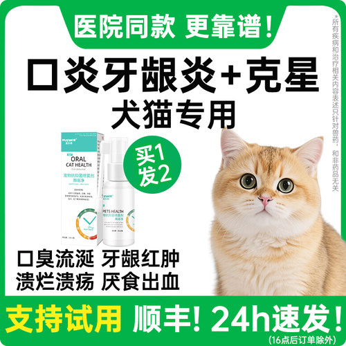 猫口炎狗口腔溃疡猫咪牙龈消炎