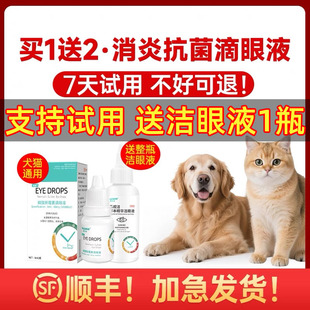 眼睛发炎流泪狗狗去泪痕眼屎多硫酸新霉素滴眼液 猫咪眼药水宠物版