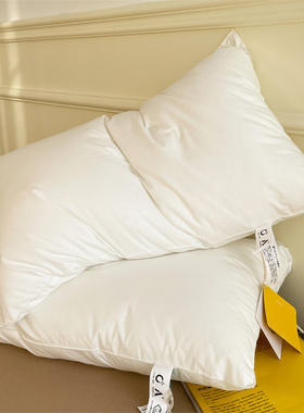 酒店款白色全棉枕头枕芯护颈枕纯棉单人枕成人一只装家用48*74c