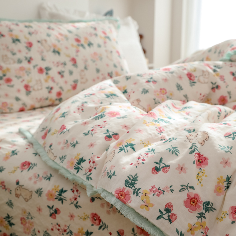 韩式四件套纯棉双层纱