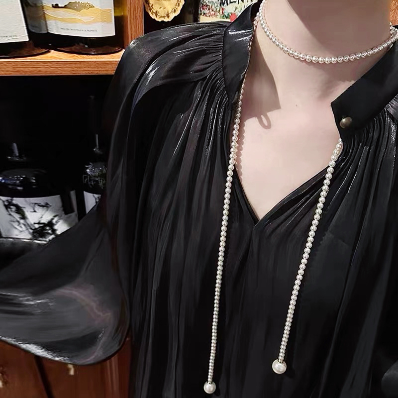 5mm多种戴法施家珠长款百搭毛衣链