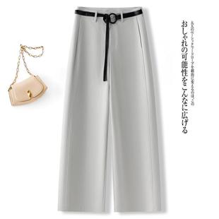 女2025新款 藏青色休闲哈伦裤 秋季 弯刀裤 爆款 小个子垂感镰刀裤 女装