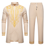 欧美新款男士民族风长袍套装套装长袖1815-TZ09-F90，男装民族服装，星座1815