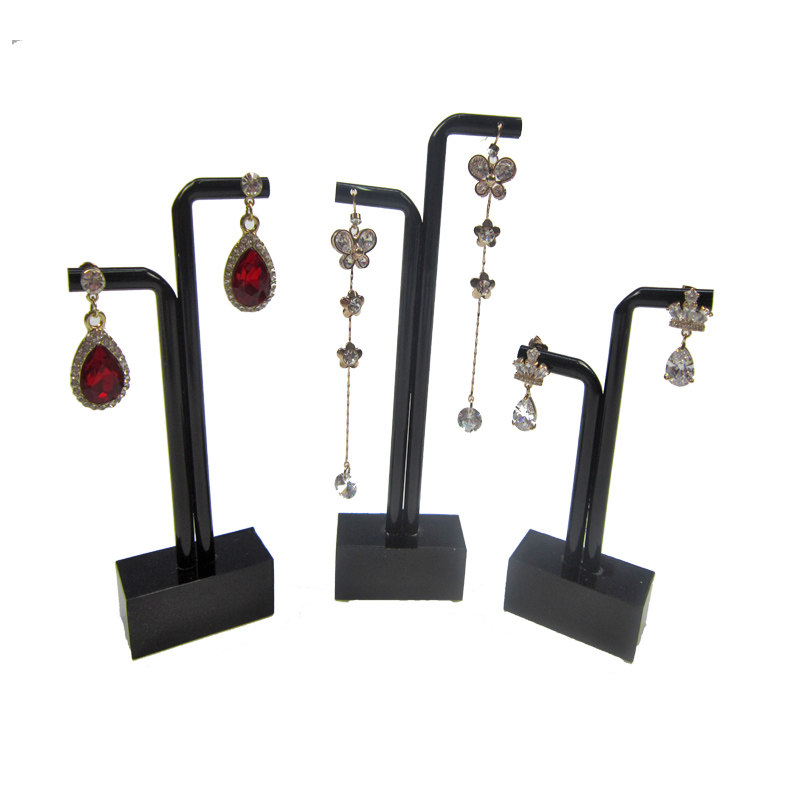 三件套亚克力耳环架黑色珠宝首饰展示道具饰品架首饰展示架耳饰架