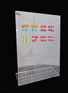 耳钉架黑色透明亚克力耳坠展示架 耳环耳钉架饰品架黑色
