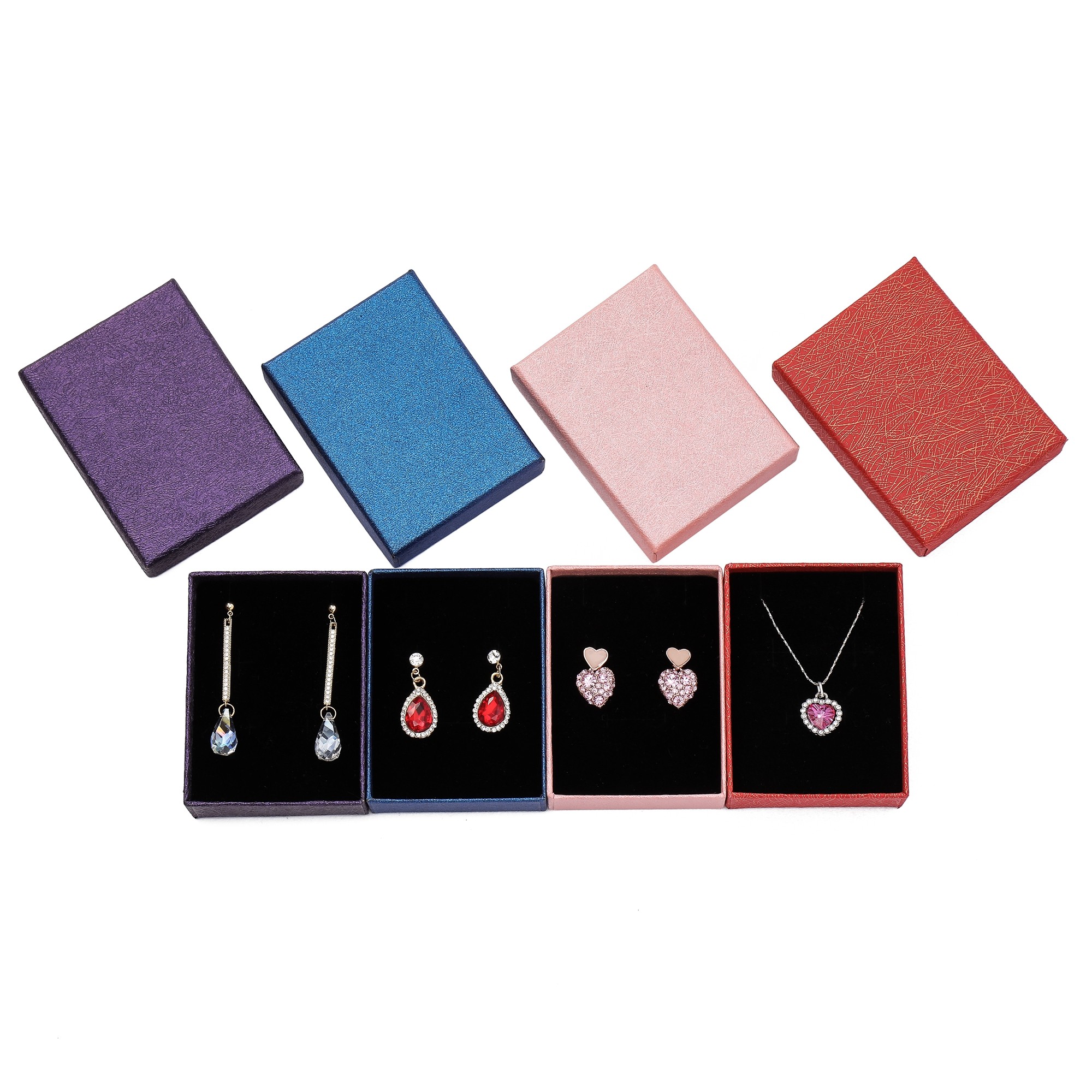 厂家订做首饰盒 订制天地盖纸质吊坠盒耳钉盒戒指盒饰品盒胸章盒