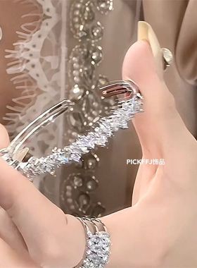 【缪斯爱神】 重工满锆手镯 富家千金气质款礼物女 开口款