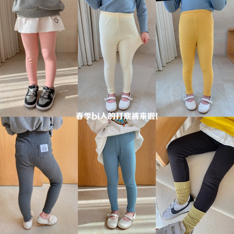 奶油KIDS女童裤子春秋外穿2021新款童装洋气儿童打底裤女宝宝裤子