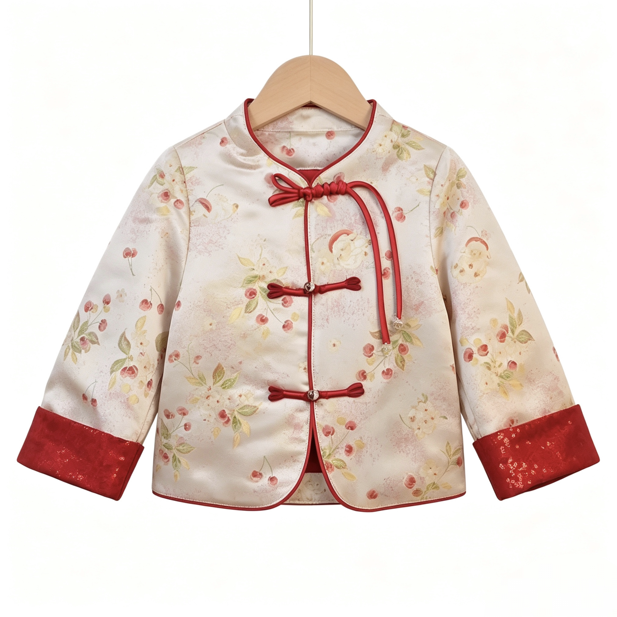 童装女宝宝秋冬外套新中式国风套装新年过年衣服女童夹棉拜年服女