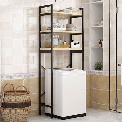 洗衣机置物架翻盖落地收纳架子马桶上方储物柜滚筒波轮翻盖卫生间