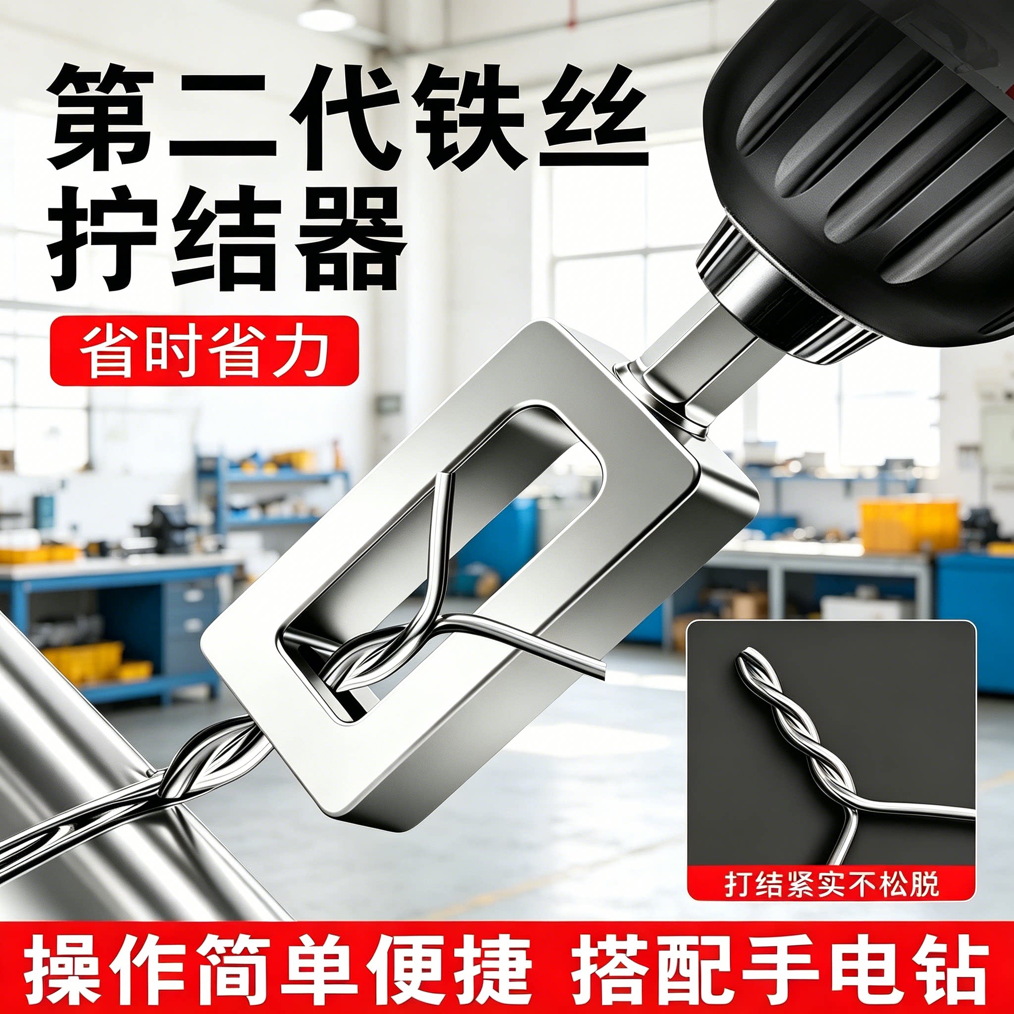 第二代铁丝拧结器手动电动剥线工具省时省力快速剥皮神器打结紧实