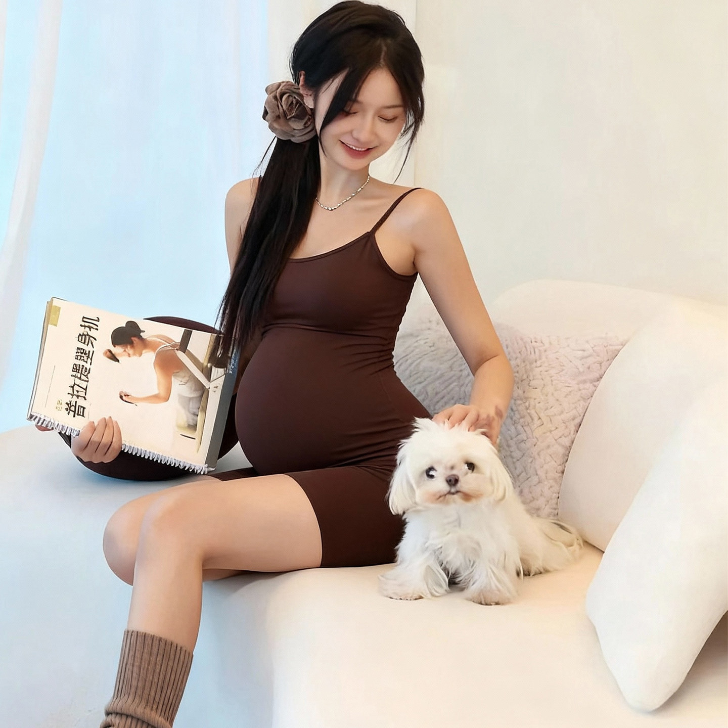 特别洋气的孕妇瑜伽连体衣修身显瘦高弹露背性感普拉提运动健身衣