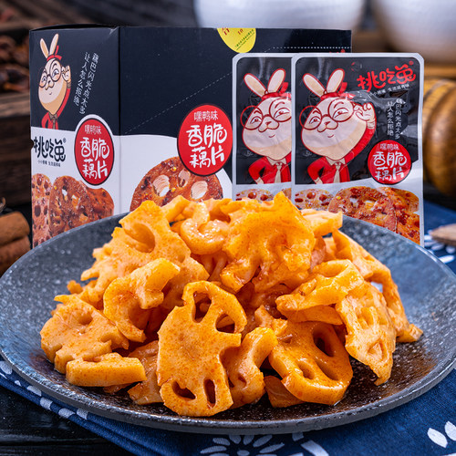 挑吃兔香脆藕片下饭菜