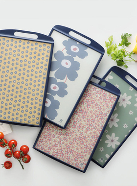 韩国PRACA复古老花双面菜板纳米抗菌防霉砧板案板和面切菜板